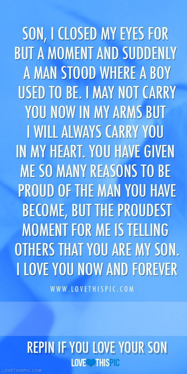 I Love My Son Quotes. QuotesGram