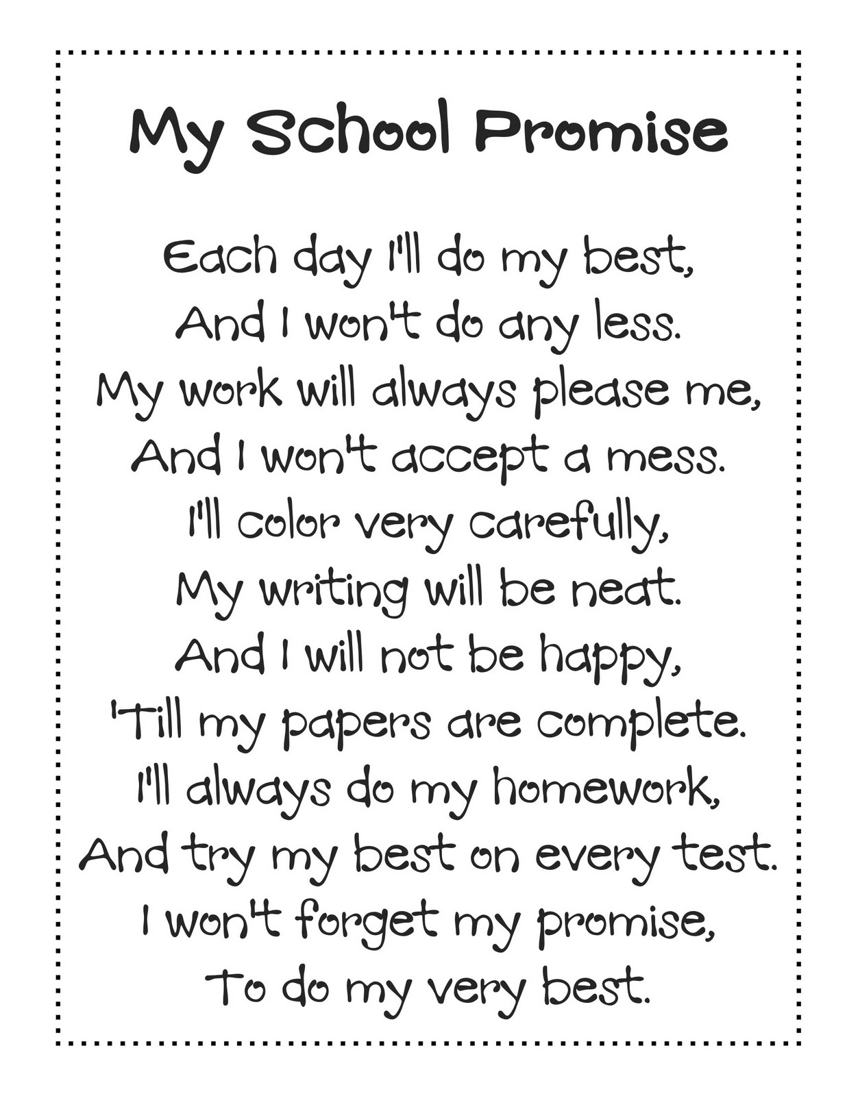 Promise each. Poems for pupils. My Promise стихотворение. Poems in English for pupils. English poems about School.