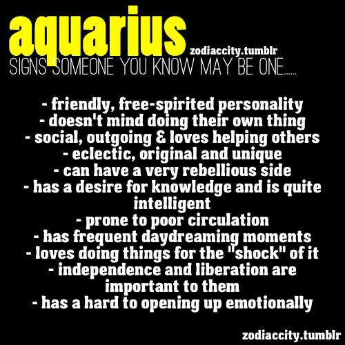 Aquarius know about woman to things The Aquarius