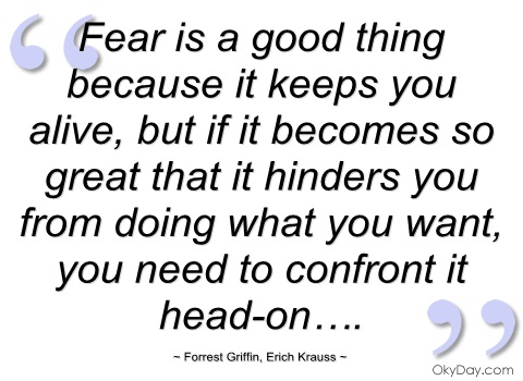 Fear Is Good Quotes Good Quotes About Fear. Quotesgram