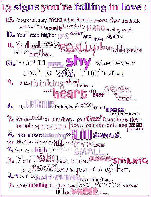 Signs You Are Falling In Love Quotes. QuotesGram Signs You Are Falling In Love Quotes. QuotesGram
