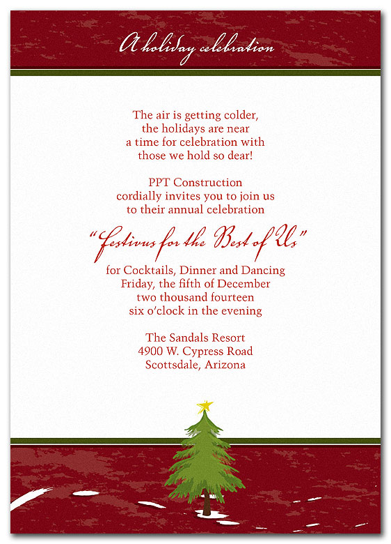 Christmas Party Invitations Content 4