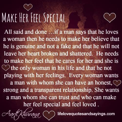 Make Her Feel Special Quotes. Quotesgram