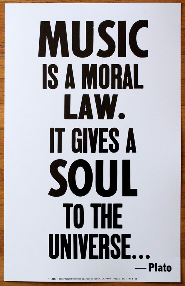 Music is a Moral Law Gives Soul to the Universe NEW MUSIC MOTIVATIONAL POSTER 
