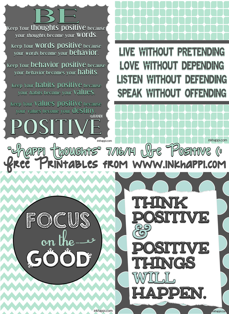 quotes positive thinking printable quotesgram