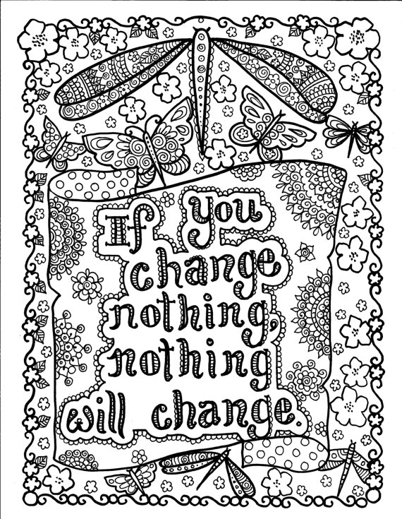 Positive mandala coloring pages with quotes