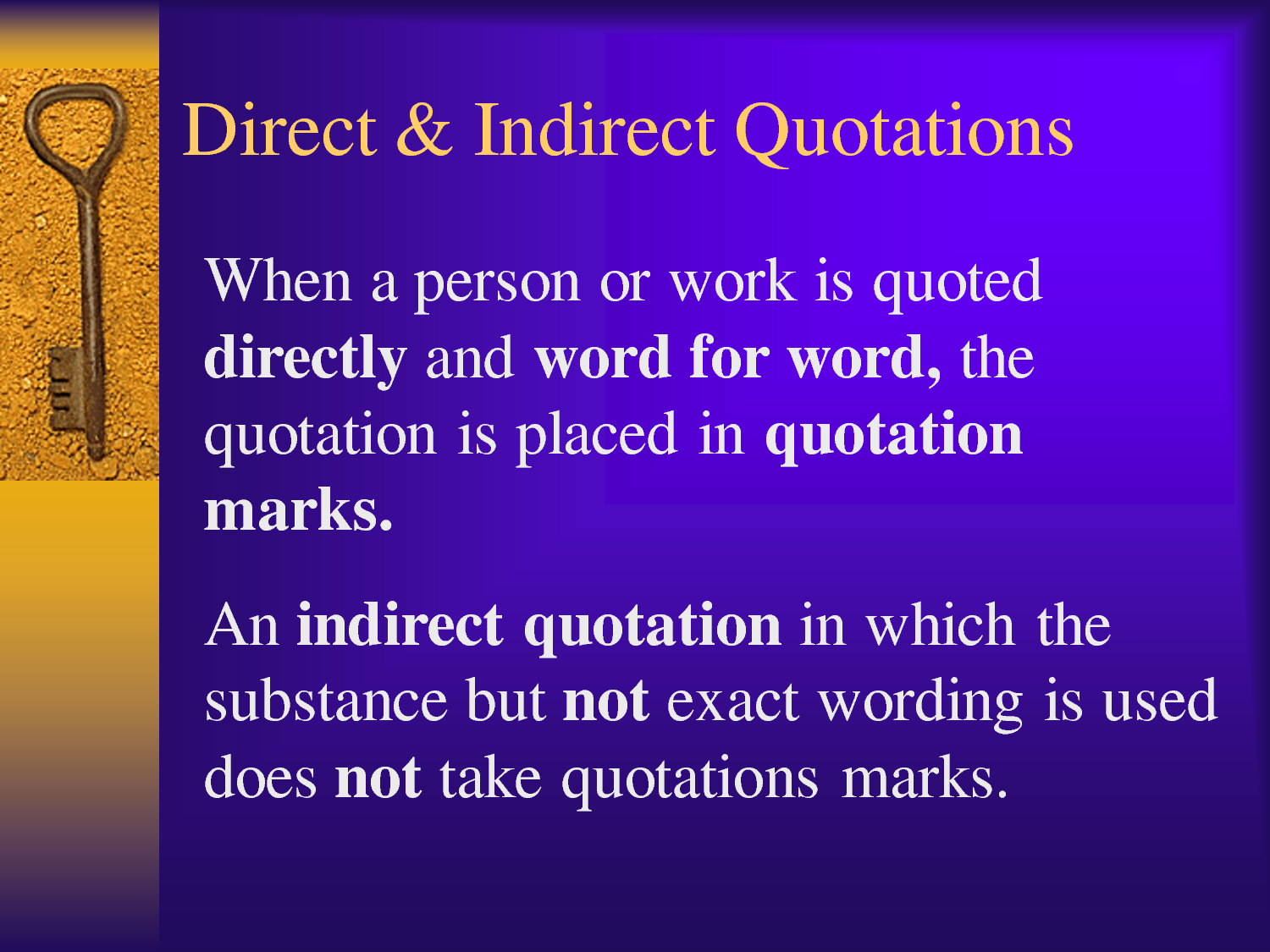 Indirect Quotes