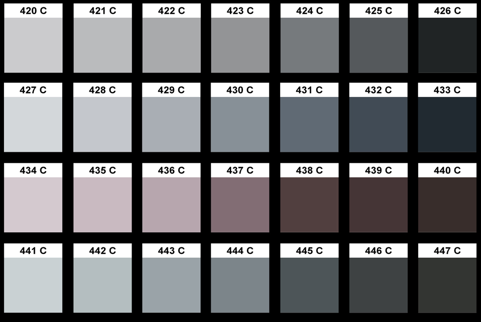 Grey Color Chart