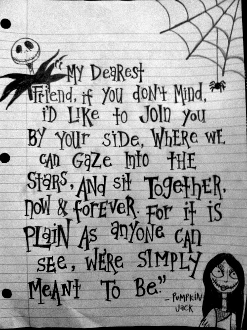 Jack And Sally Nightmare Before Christmas Quotes. QuotesGram