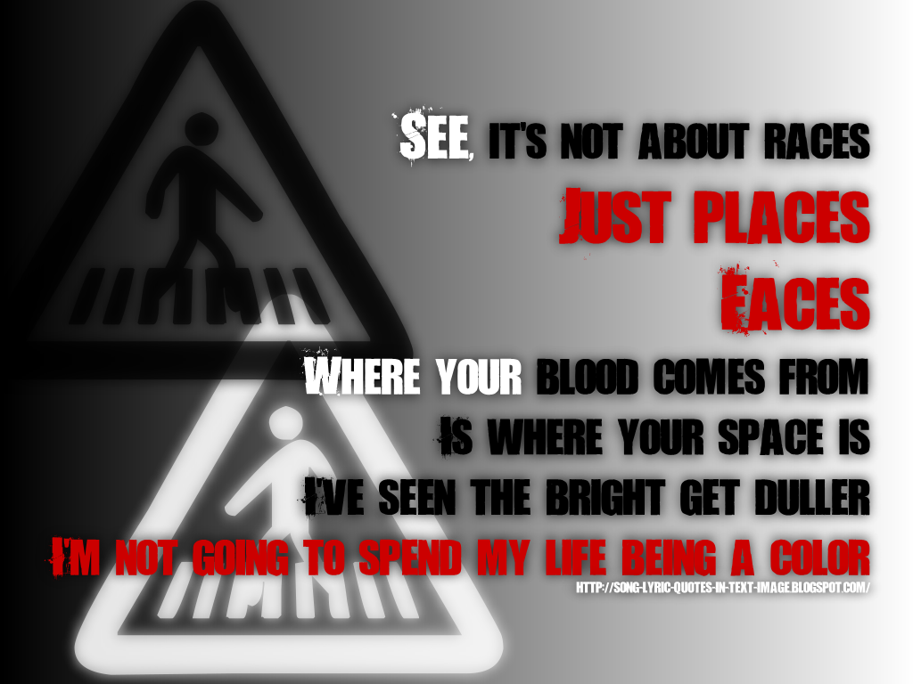 Black And White Song Lyric Quotes Quotesgram
