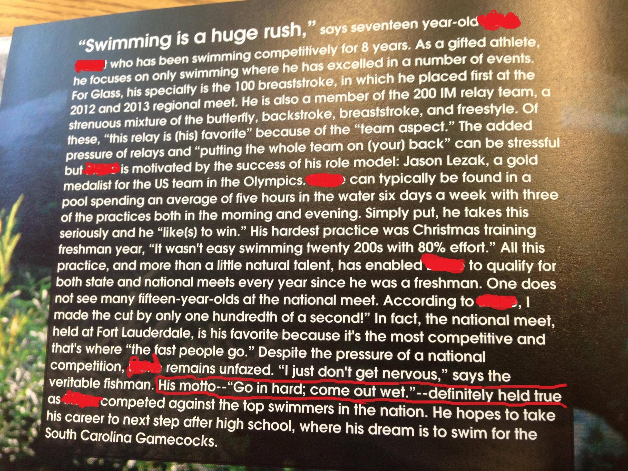 Funny Swimming Quote 1