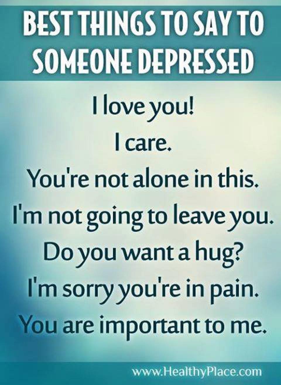 Message for depressed person