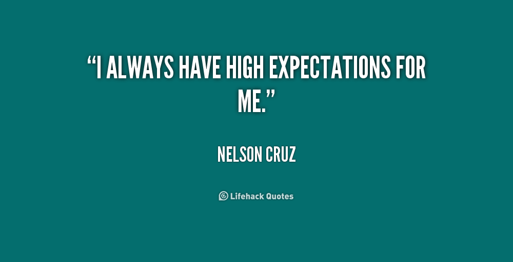 High Expectations Motivational Quotes. QuotesGram