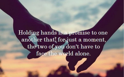 two hands holding each other quotes