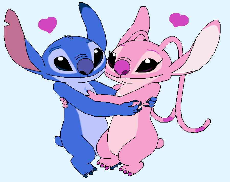 Love Stitch And Angel Drawing