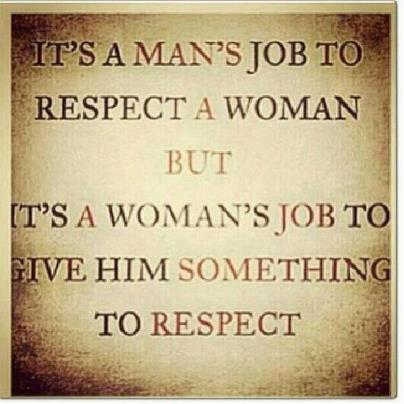 When a man respects a woman