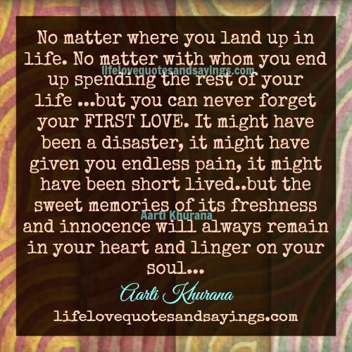 Quote on Your First Love