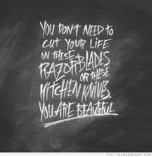 Inspirational Quotes About Self Harm. QuotesGram