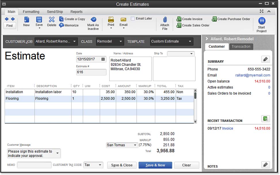 Quickbooks In Creating Quotes QuotesGram