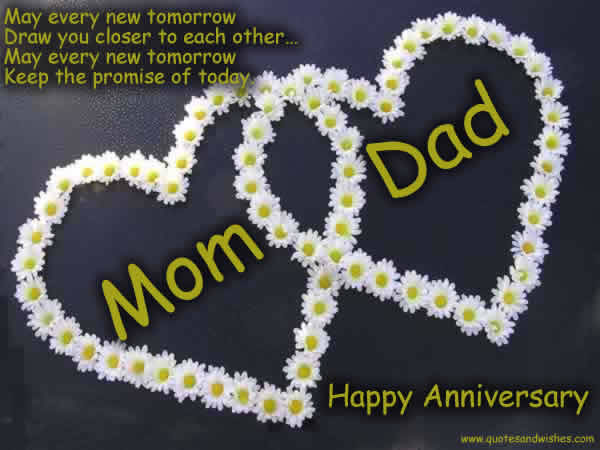 Mom And Dad Happy Anniversary Quotes Quotesgram