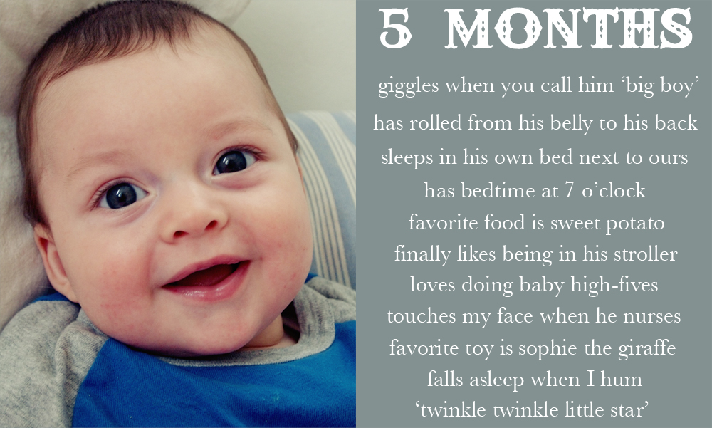 happy 5 month old baby