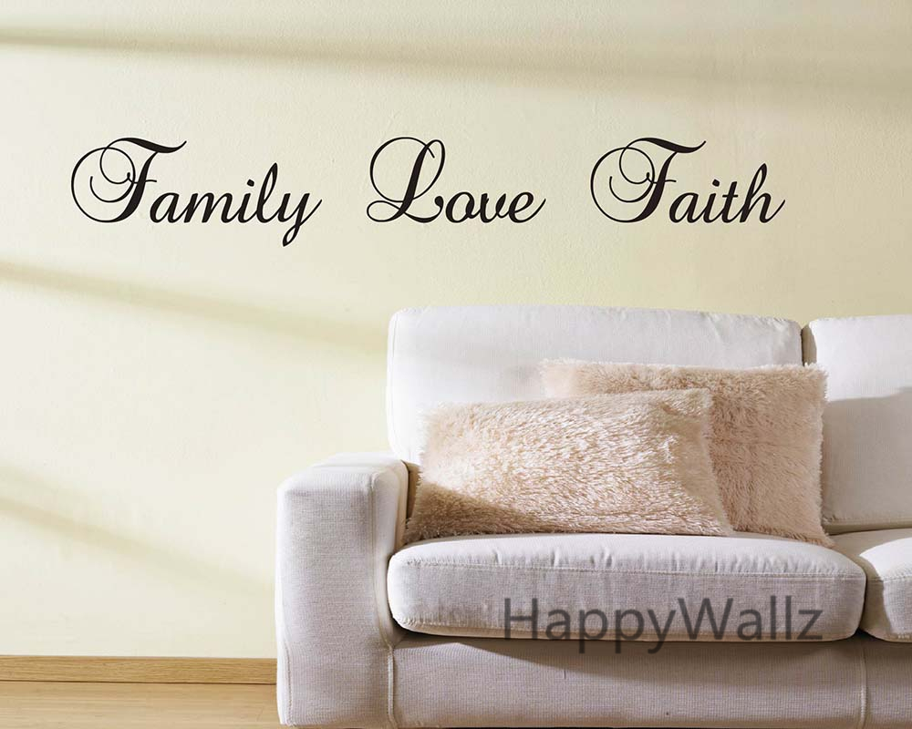 Love Faith Family Wall Decal