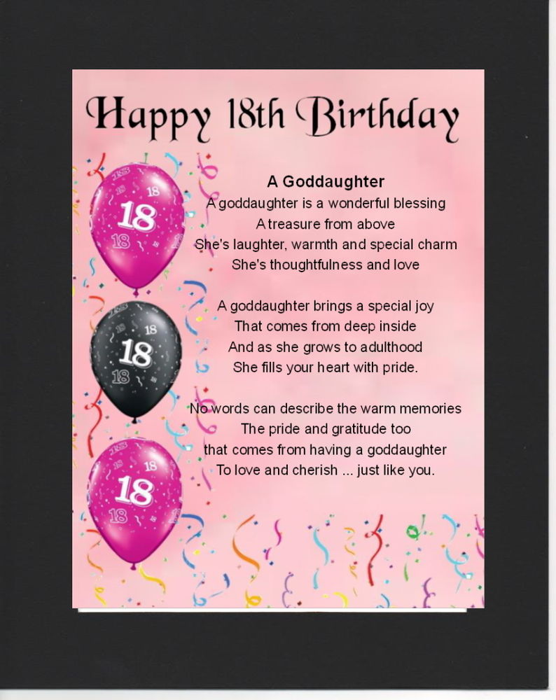18th Birthday Wishes For Goddaughter - Happy Birthday Flowers
