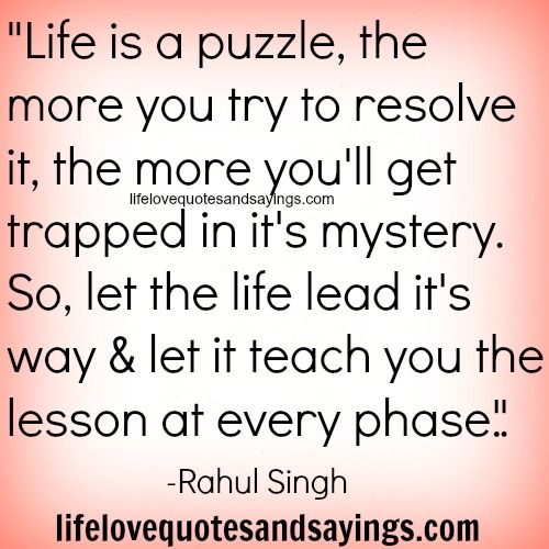 Puzzle Quotes About Life Quotes Life Is Like A Puzzle. Quotesgram
