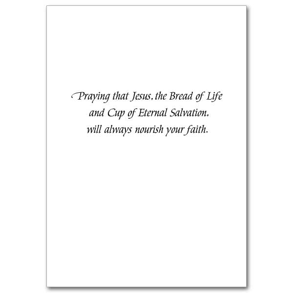 First Holy Communion Card Special Wishes ON Your First HOLY Communion with Sentiment Verse 