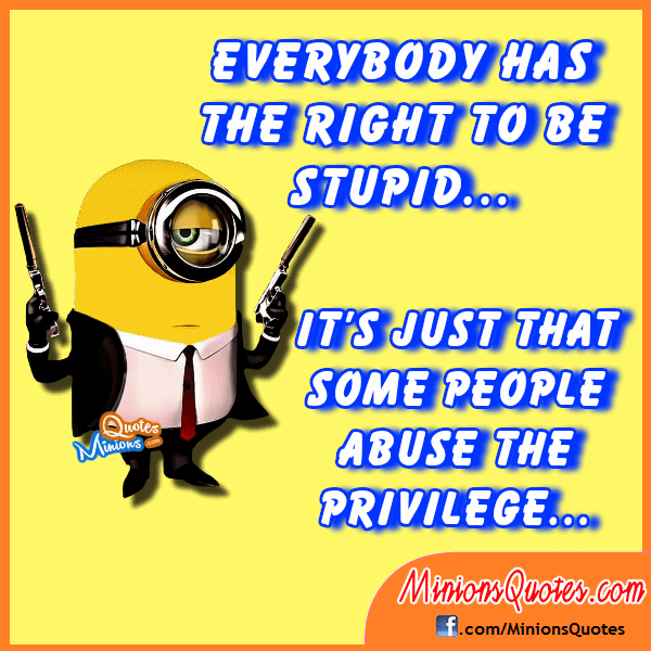 Funny Minion Quotes About Stupid People Quotesgram