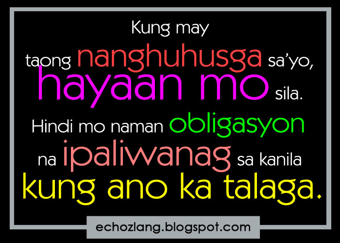 Tagalog Quotes Para Sa Sarili. QuotesGram