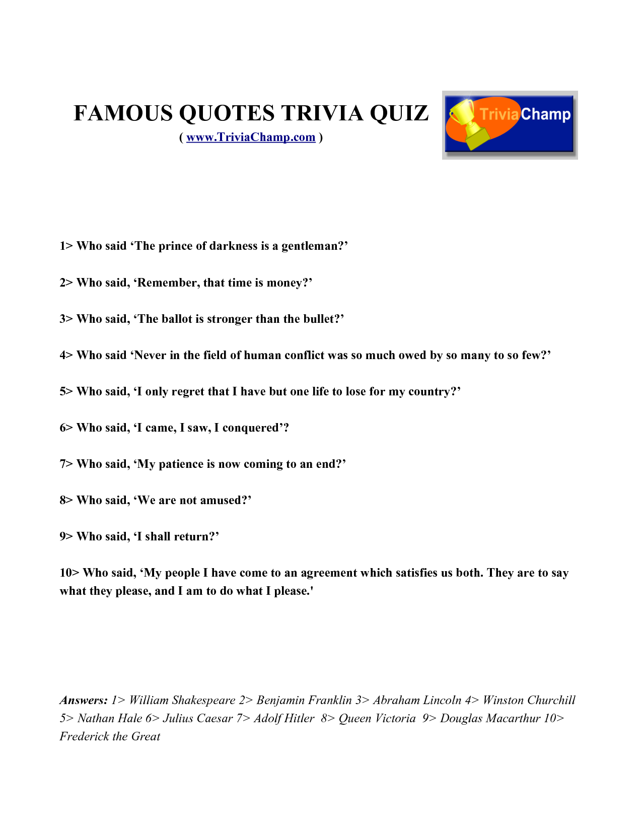 quotes about trivia