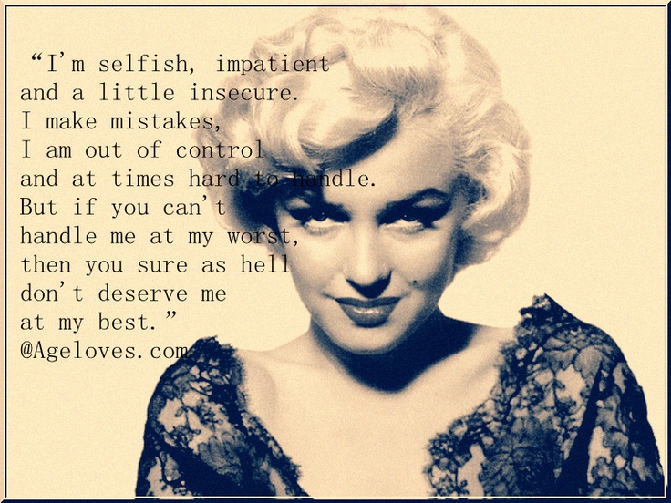 Marilyn Monroe Quotes If You Cant Handle Me. QuotesGram