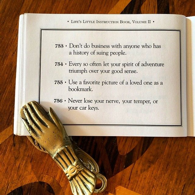 Lifes Little Instruction Book Quotes. QuotesGram