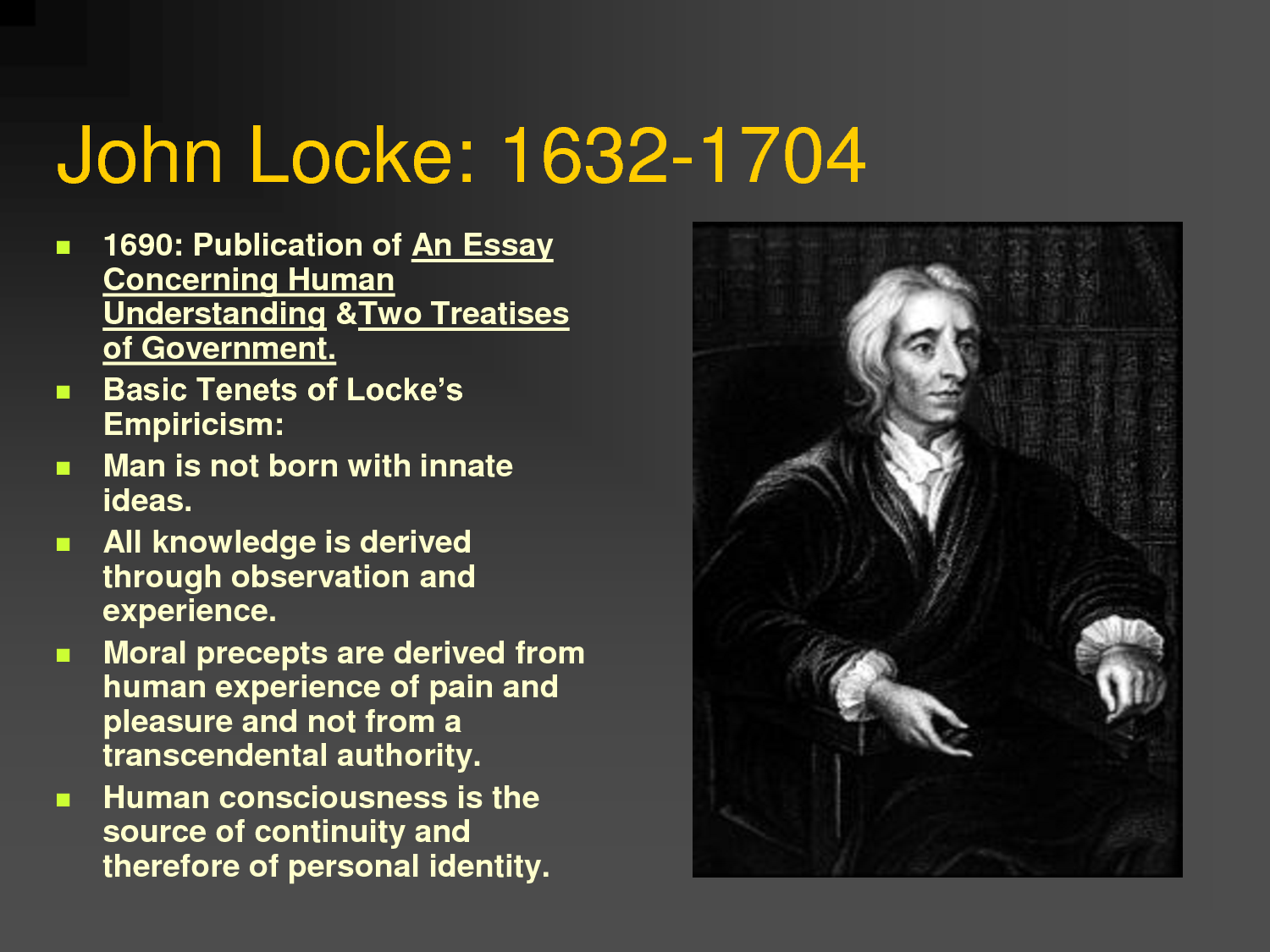 John Locke Human Knowledge And Ideas