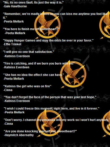 Quotes From The Hunger Games Book 1 Important Quotes From The Hunger Games. Quotesgram