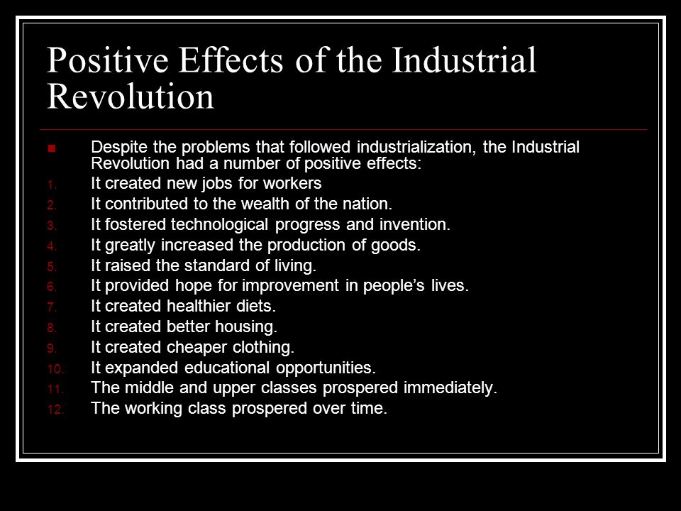 negative effects of the industrial revolution