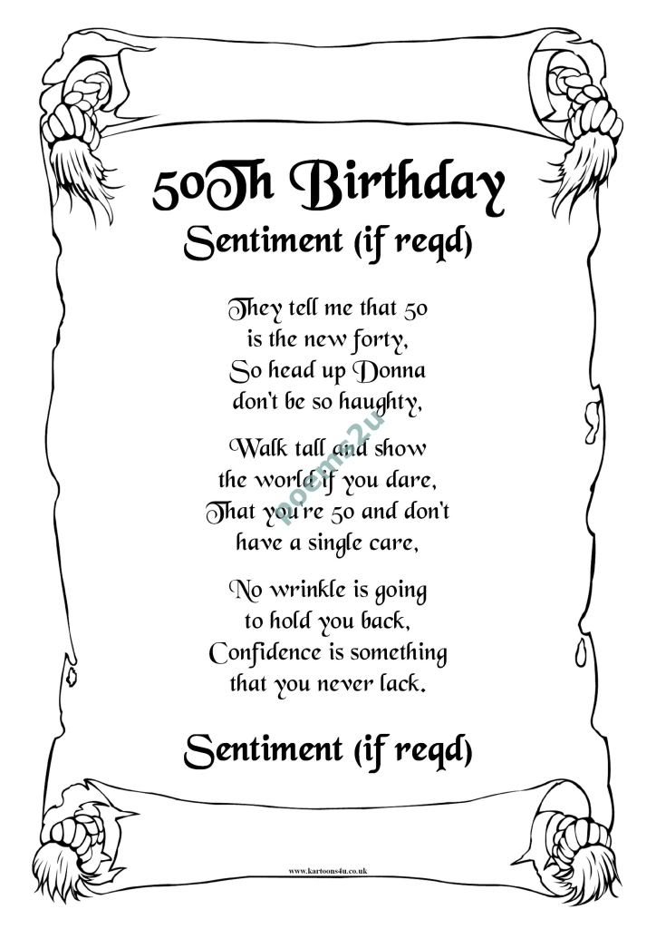 Turning 50 Poems Quotes QuotesGram