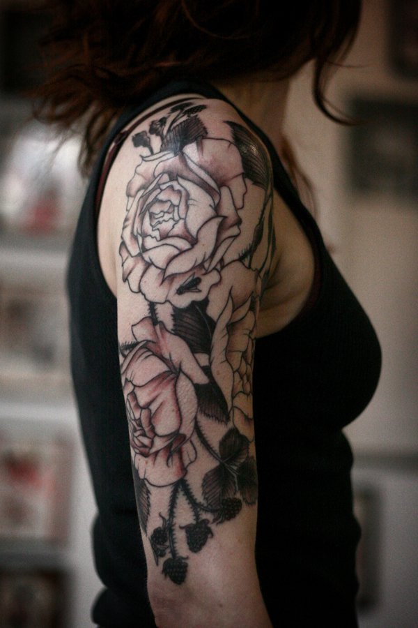 Rose Sleeve Tattoos With Quotes. QuotesGram