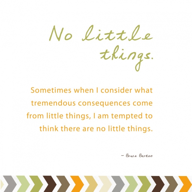 Quotes — It's the little things in life