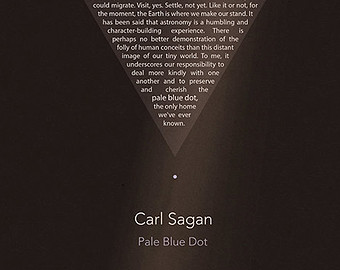 Carl Sagan Pale Blue Dot Poster (8x10, 11x17, or 13x19)