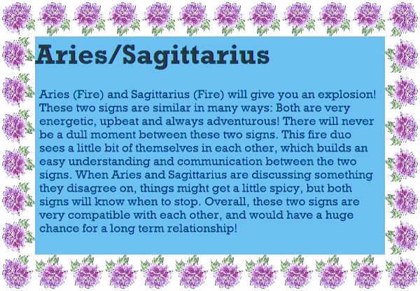 Aries sagittarius why love Aries to