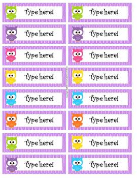 Owl Labels For Classroom Quotes Quotesgram