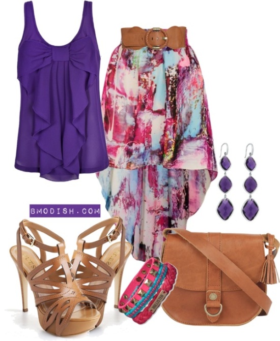 purple summer outfits