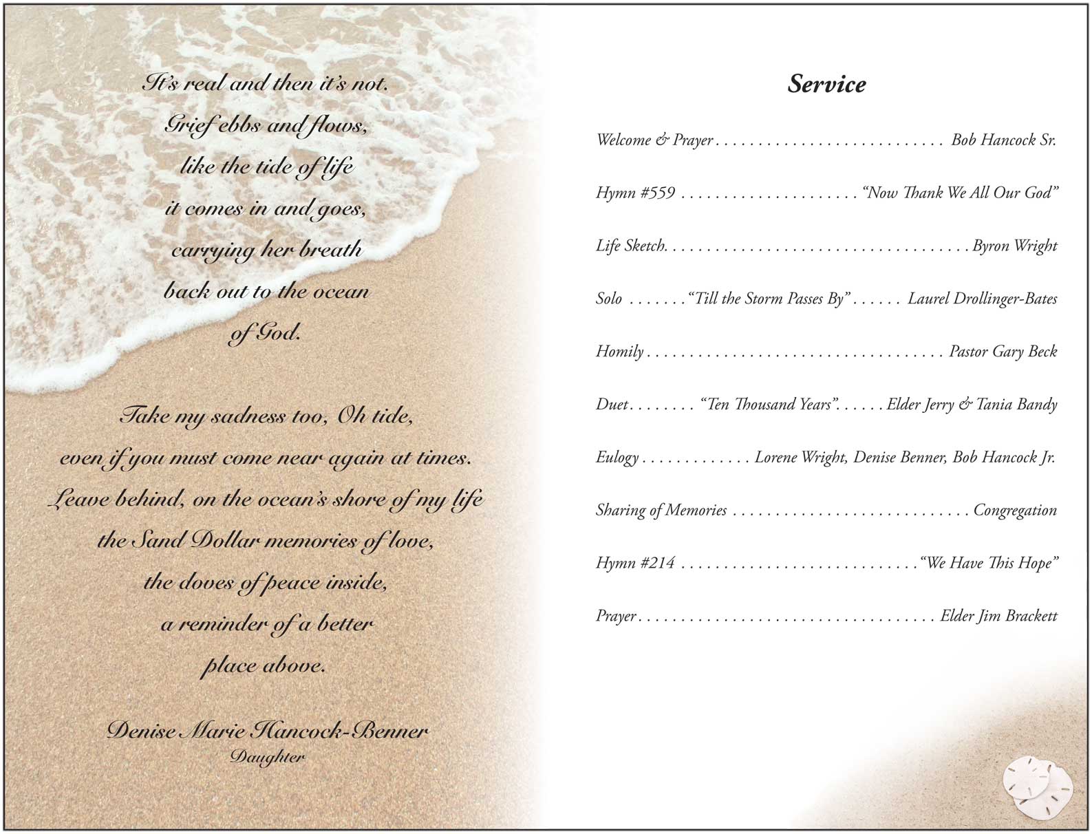 Bible Quotes For Funeral Program QuotesGram