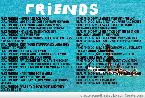 Fake Friends Vs Real Friends Quotes. QuotesGram