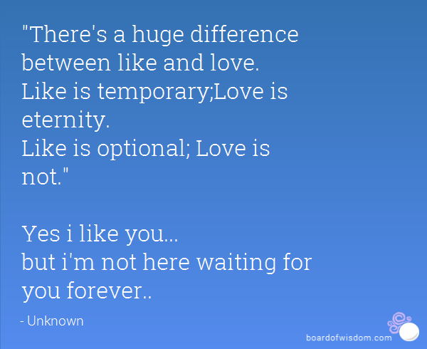 The Difference Between Like And Love Quotes. QuotesGram
