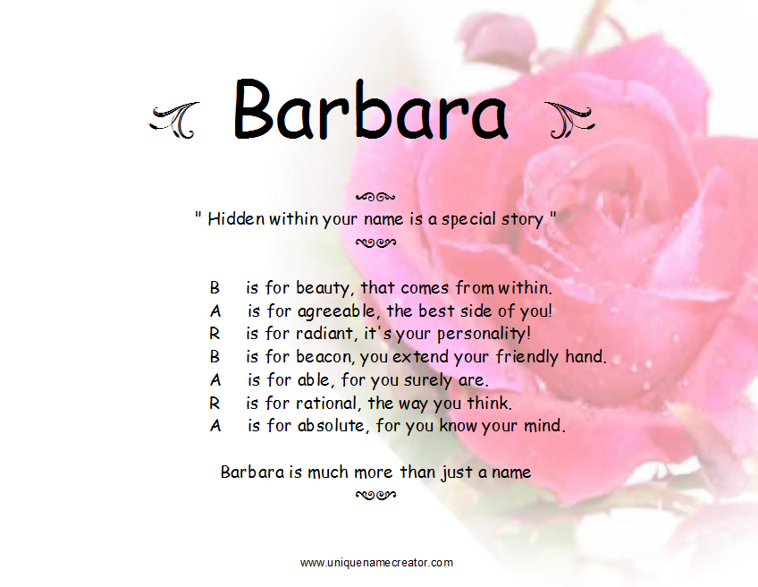 Barbara Name Meaning Quotes QuotesGram