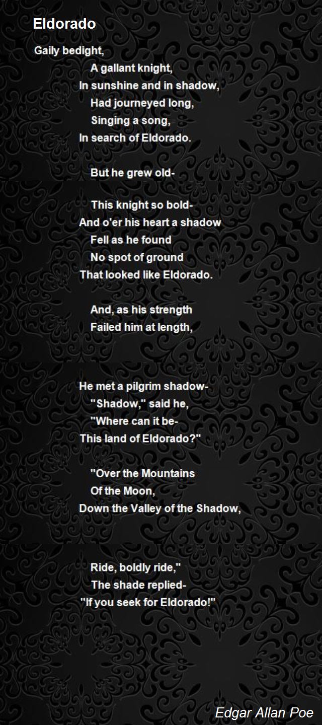 El Dorado Poem Quotes. QuotesGram