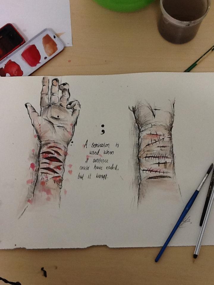 Quotes Self Harm Drawing. QuotesGram